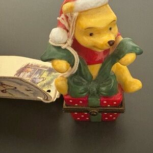 Disney Winnie the Pooh Holiday Figurine - Red, Green, Yellow